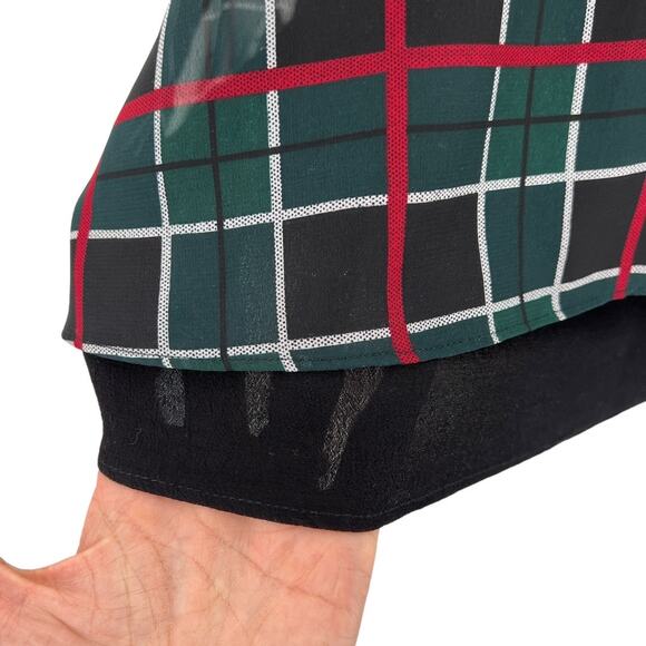 Lovers + Friends Poppy Cami Plaid Top Green Black Red Size S Small - Picture 6 of 11